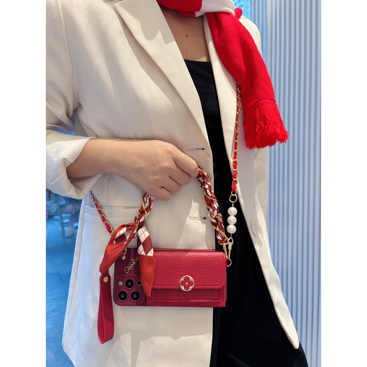 小米civi4pro四叶草零钱包手机壳适用红米note14斜ultra挎s皮x质t卡+包r至g尊c新k款9高8级7/6/5/4/3/2/1/0 - 图2