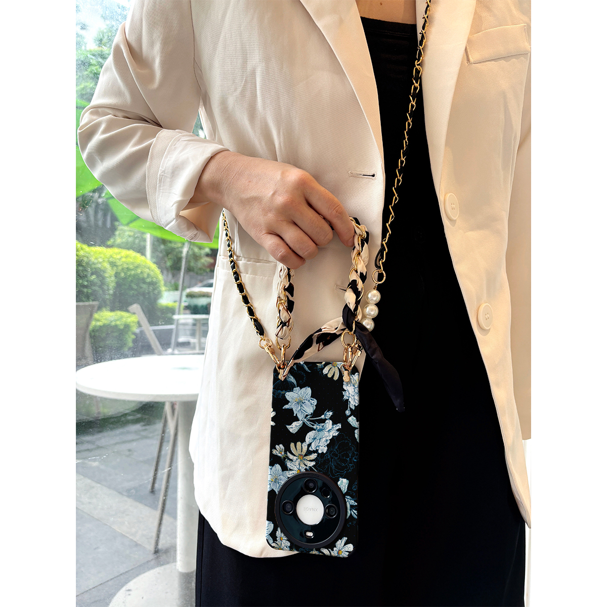 oppo斜挎reno13pro手机壳+花朵f丝巾find适r用k硅x胶11软0壳9全8包7防6摔5标4准3梦2境1女g/plus/s新e款z - 图2