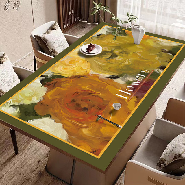 American retro tablecloth waterproof and oil-resistant dining table mat