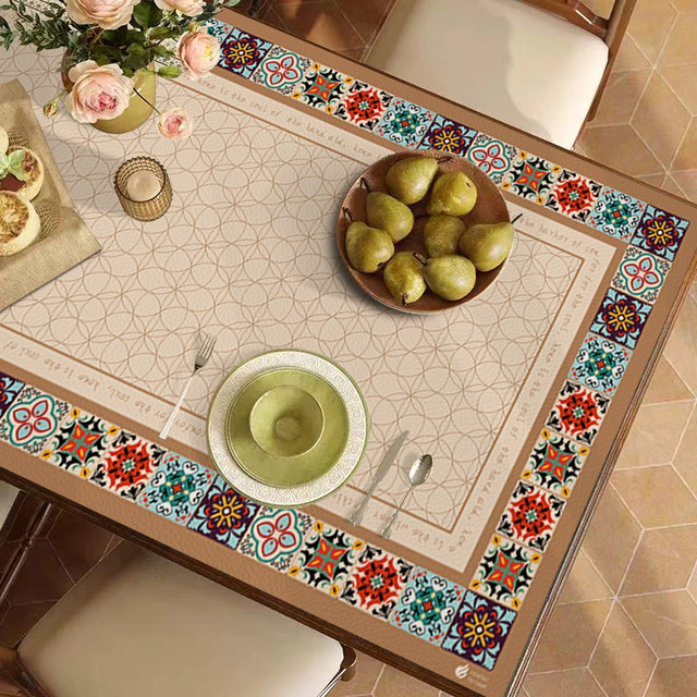 American retro tablecloth waterproof and oil-resistant dining table mat