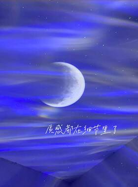 北极光星空投影氛围灯卧室月亮投影仪直播小夜灯满天星音箱礼物