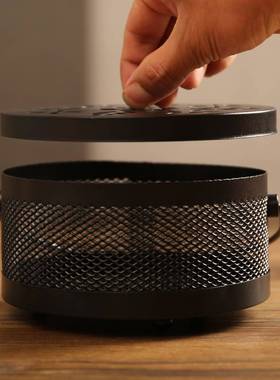 铁艺蚊香炉家用蚊香盘托蚊香架蚊香接灰盘蚊香盒子带盖户外香薰炉