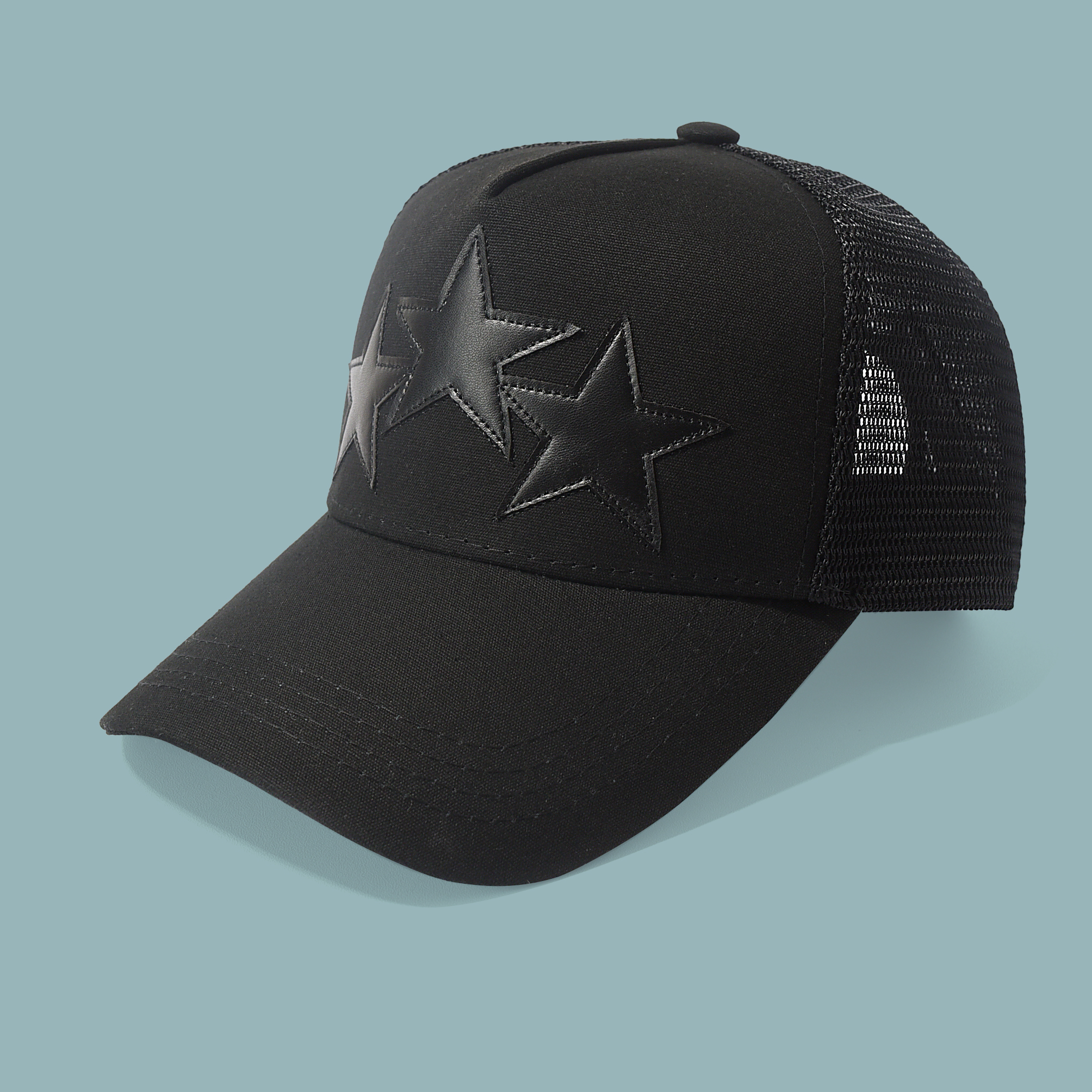 3star 帽春夏季防晒遮阳帽男户外钓鱼湾檐鸭舌帽女时尚休闲卡车帽 - 图0