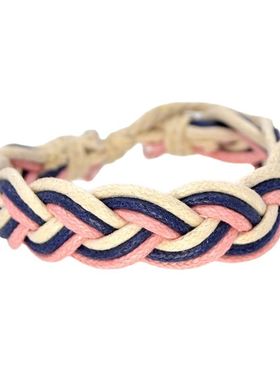 2024新款彩色棉麻手绳手工编织女
