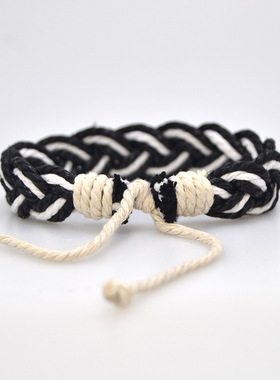 编织手链棉麻纯棉ins风简约风手