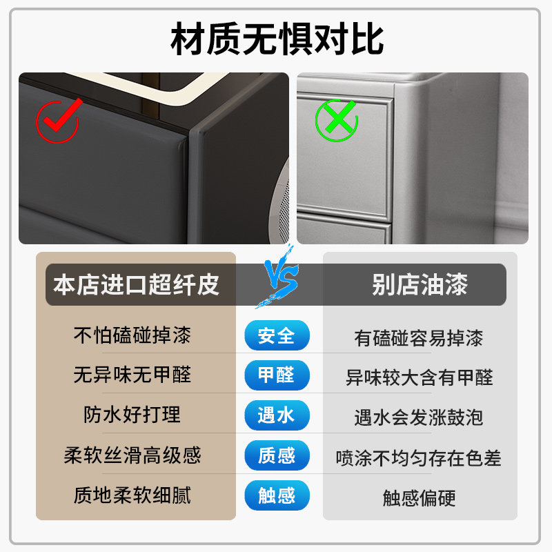 超窄小型智能床头柜多功能无线充电指纹锁简约现代轻奢实木窄边柜,淘宝优惠券,粉丝福利购,淘宝优惠卷