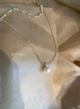 METWO项链高级感轻奢小众双层拼接锁骨链颈链气质独特韩系配饰
