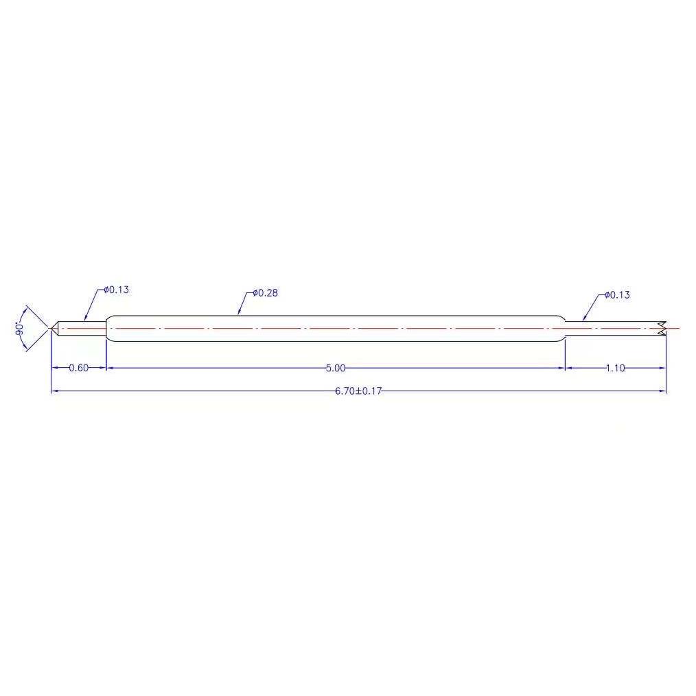 双头针028-BB/BF-6.7mm BGA双头探针半导体测试针 芯片烧录高频针 - 图0