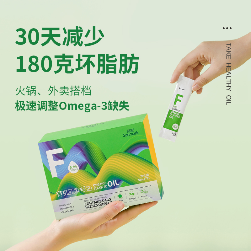 【独立包装】晟麦亚麻籽油+紫苏油冷榨初榨便携富含omega-3小袋油 - 图0