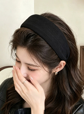 秋冬韩系宽边高颅顶发箍女2026
