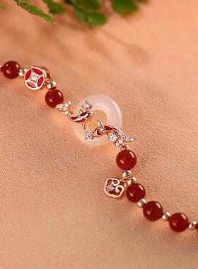 chomelkinsey 平安扣手链锦鲤闺蜜女手串2025新款蛇年本命年手饰