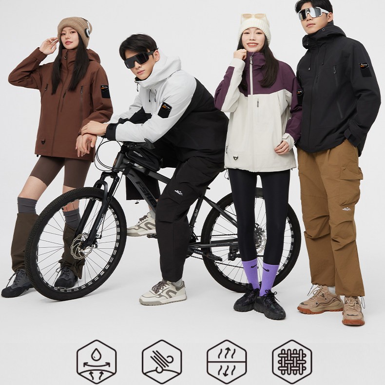 冲锋衣三合一可拆卸男女情侣登山防风外套2