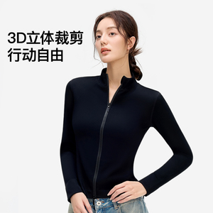 曲线主义修身卫衣外套女款收腰开衫秋季2025新款穿搭上衣运动夹克