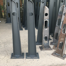 Glass Canopy Steel Beam Rain Shed Steel Beam Full Welt Bull Leg Bracket Steel point Type O curtain wall claw piece steel structure canopy