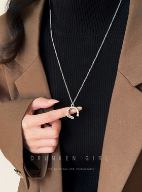 miu系格调不规则c型毛衣链