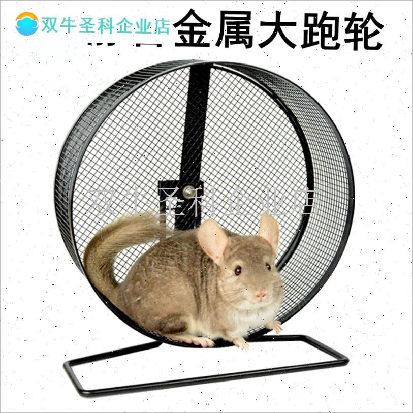 松鼠跑轮c蜜袋鼯静音磨指甲磨脚趾土拨鼠龙猫刺猬花枝大号玩具用. - 图1