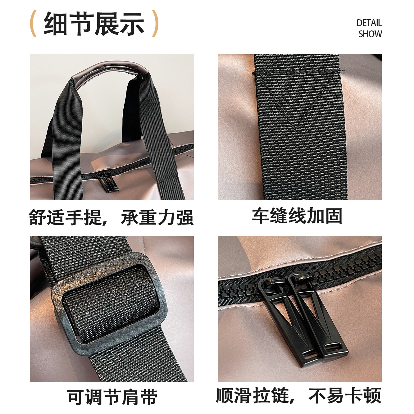 大容量手提短途出行旅行袋男女轻便健身包运动包可登机黑色行李包,淘宝优惠券,粉丝福利购,淘宝优惠卷