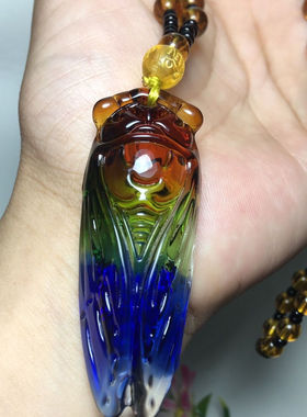 方源六转春秋蝉仙蛊吊坠金蝉手工吊坠玉蝉一鸣惊人知了毛衣项链潮