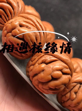 秦岭野生疙瘩龙桃核手串打底挂瓷手感好油性大荔枝纹左右尺高密度