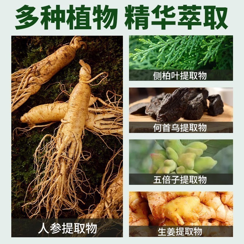 南京同仁堂发剂袋装不沾头皮盖白发无刺激植物染发膏正品牌 - 图2