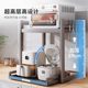 Kitchen microwave oven storage rack countertop multi-functional pull-out multi-layer thick bracket rice cooker oven storage rack
