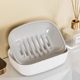 Light luxury drain soap box Home bathroom soap box Double layer large soap storage rack Laundry soap box