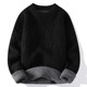 Sweater men's autumn and winter plus velvet thickened and warm