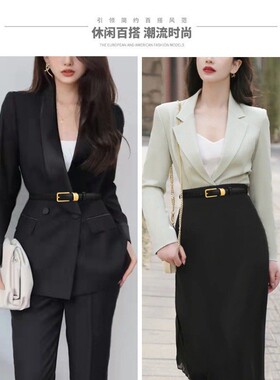 细腰带女士高级感装饰西装连衣裙子皮带女设计感小众牛皮夏季裤带