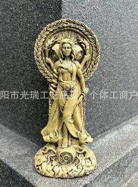 希腊女神赫卡特雕像异教神祭坛树脂工艺品家居装饰摆件雕像