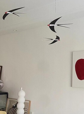 ins风空中吊饰悬挂北欧丹麦平衡燕子手工diy材料包挂饰墙面