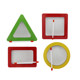 Orff percussion instrument transparent dumb drum kindergarten music teaching aids lollipop hand drum square special-shaped drum