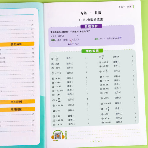 易错题六年级下册数学必刷题口算题卡竖式应用计算题专项强化训练人教版小学生6下思维课堂笔记同步练习册题小升初总复习辅导资料-图1