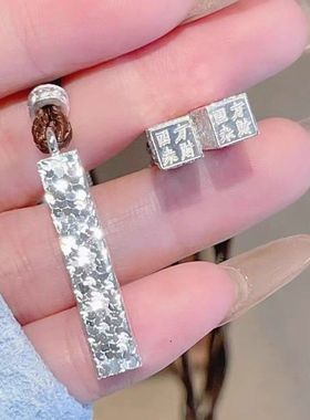 足银S999碎冰冰小金条项链女