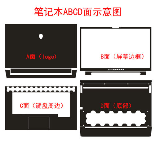 2023款外星人M18笔记本贴膜M16 M17R4保护膜17R3电脑X17贴纸X14R1全套膜15R4机身X16外壳膜X15屏保键盘膜套装-图3