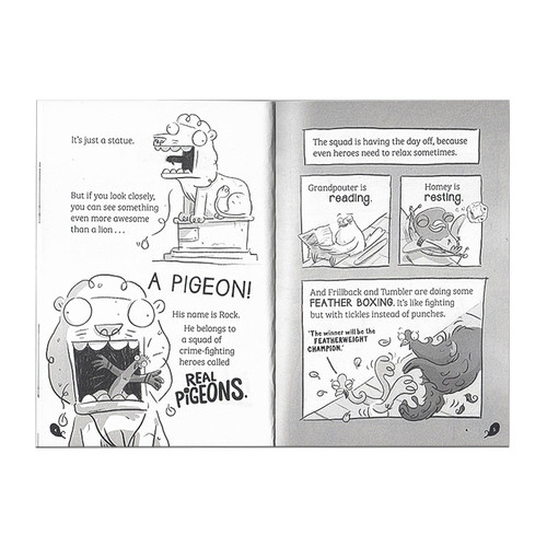 Real Pigeons 真正的鸽子3册英文原版 鸽子侦探 初级章节桥梁漫画书 幽默搞笑侦探推理 6-9岁中小学生英语课外阅读读物 - 图1