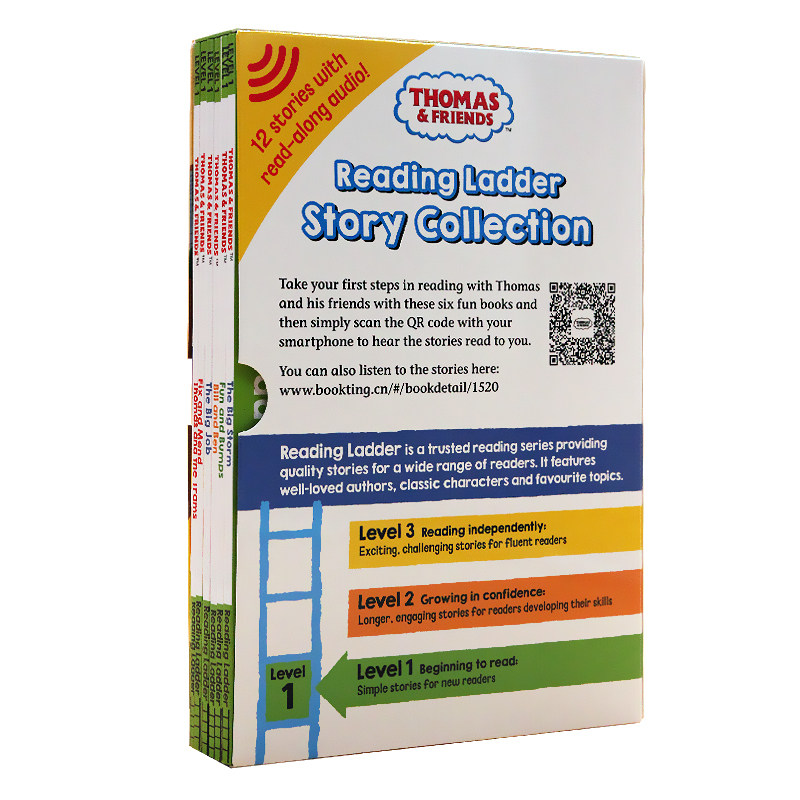托马斯英语书分级阅读入门级6册 Thomas and Friends Reading Ladder 盒装小火车托马斯和朋友们英文原版绘本3-8岁 扫码听原版音频