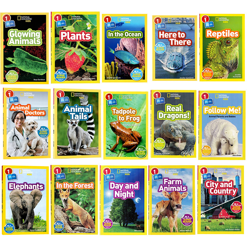 亲子共读系列一阶段15册 英文原版绘本 National Geographic Kids Level 1 Co-reader 美国国家地理分级阅读读物儿童全彩百科全书