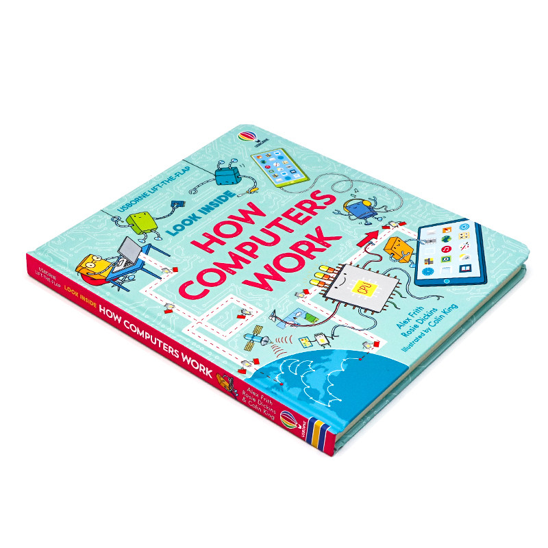 英文原版绘本 Usborne Look inside How Computers Work 看里面系列 电脑的原理 纸板翻翻书 儿童科普书 Usborne看里面系列