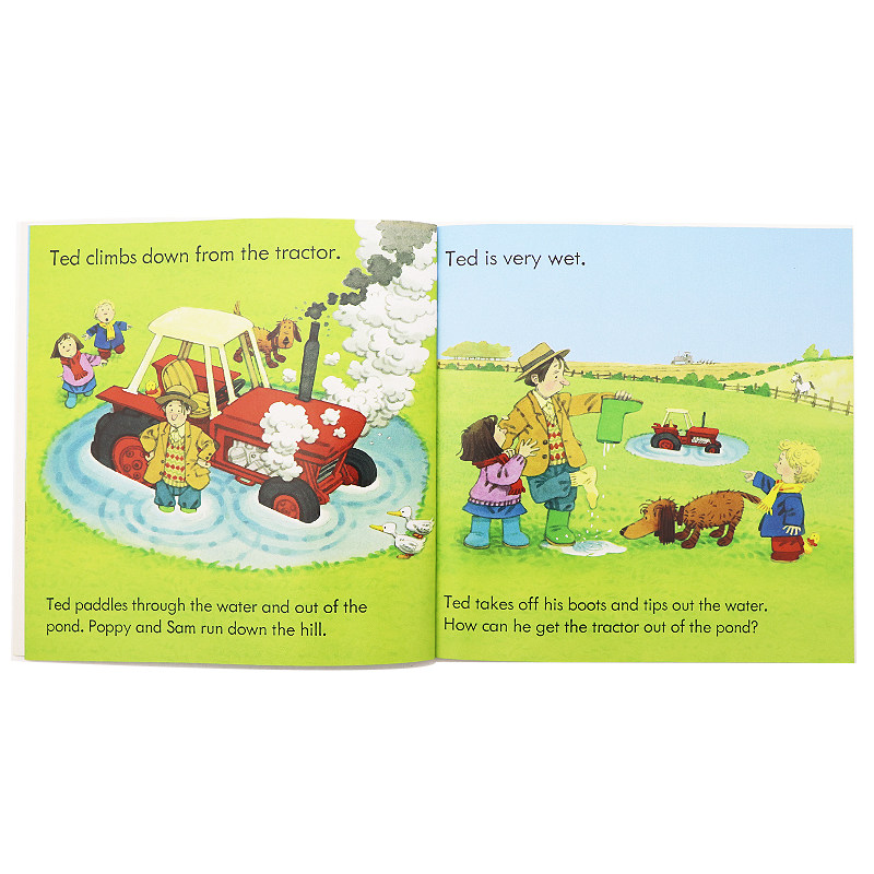 Usborne 波比和山姆拖拉机拼图游戏书英文原版绘本 Poppy and Sam’s Book and 3 Jigsaws Tractors 幼儿启蒙认知亲子共读趣味拼图