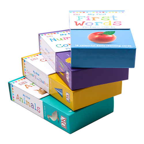 英文原版DK认读字卡高频词闪卡 My First4册 颜色形状数字动物单词生活常识认知 低幼儿童英语启蒙 英文语言学习 新版双面全彩 - 图0