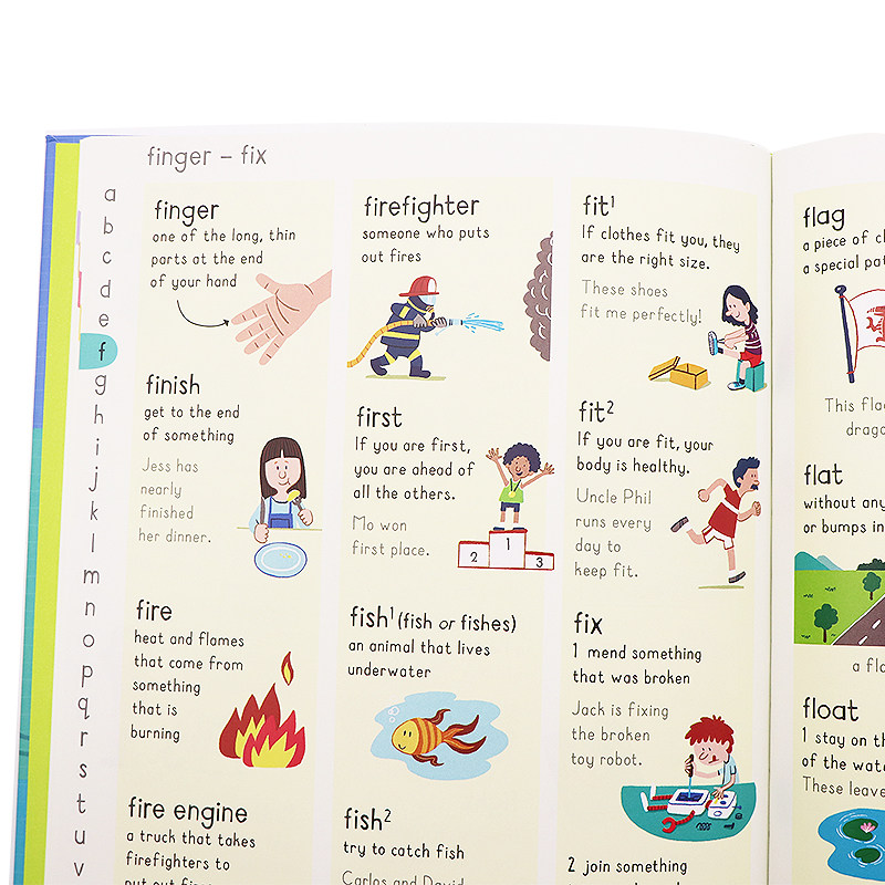 Usborne 儿童英语图解词典 英文原版 The Usborne Picture Dictionary 含1200+单词 基础英语语法 数字星期颜色常用词 进口原版
