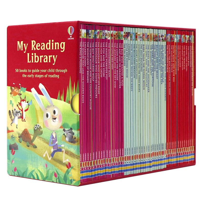 Usborne我的第一二三四个图书馆 My First Reading Library 180册4盒 英文原版绘本 分级阅读绘本礼盒装 故事图画书 章节书