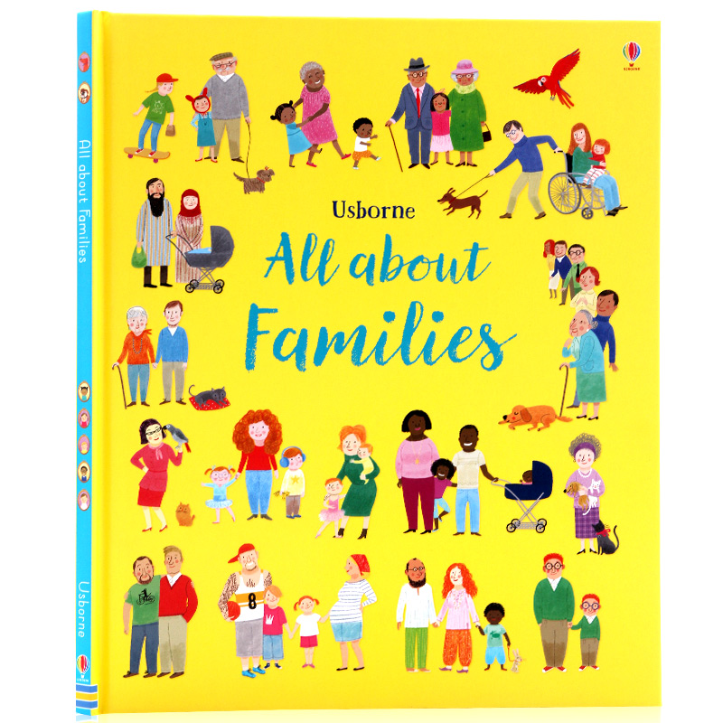 Usborne出品 All About Feelings Families Friends Diversity 5册 英文原版绘本 儿童交友情绪表达情商培养家庭启蒙图画书精装 - 图0