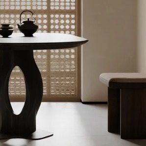 宋式美学功夫黑胡桃木榫卯茶桌阳台酒店设计师同款泡茶台高端定制,淘宝优惠券,粉丝福利购,淘宝优惠卷