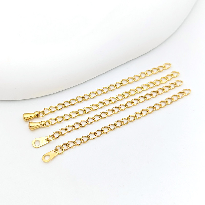 钢本diy饰品不锈钢配件长5cm宽2.5-6mm钛钢尾链延长链百搭不褪色,淘宝优惠券,粉丝福利购,淘宝优惠卷