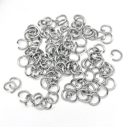 钢本饰品diy配件不锈钢开口圈手作串珠手链项链材料连接环错口圈 - 图1