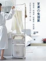 New Accommodation Net Clothes Hanger Home Ground Style Clothes Hat Rack Clothes Simple And Versatile Clotheson Containing Layer Shelf Dirty Laundry Basket