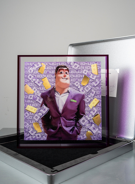 KennyZ版画BigBossBuzz亲笔签名限量88版玩具总动员巴斯光年摆台