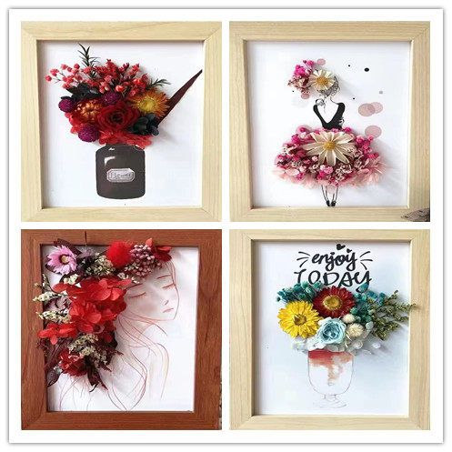 永生花DIY立体相框干花贴画材料包手工活动套创意沙龙餐装饰摆台,淘宝优惠券,粉丝福利购,淘宝优惠卷