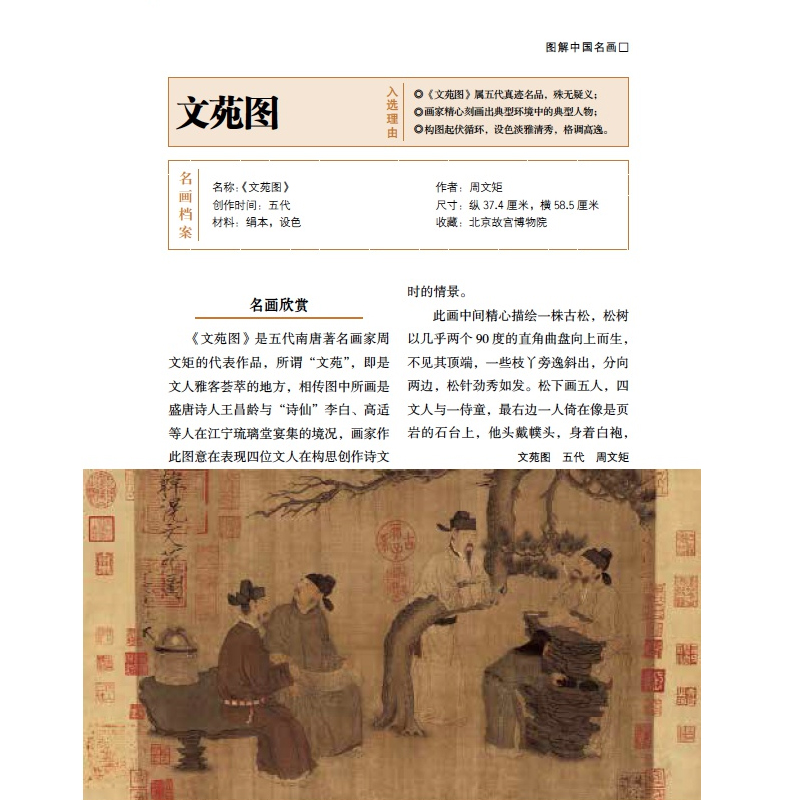 图解中国名画书籍正版包邮名画赏析文化艺术读物名画档案画家简介小传绘画知识创作技巧画外音绘画赏析国画手绘画册画集美术书籍-图0